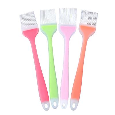 China Large Size Durable Dishwasher Safe Semi Transparent Heat Resistant Silicone Oil Basting Brush For BBQ Kitchen Cooking Baking for sale