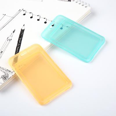 China ID Card Badge Holding Transparent Business Card Holder Waterproof QORI Business Card Holder Custom Card Holder for sale