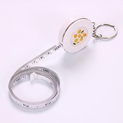 China Mini Portable Colorful Qute Ruler Body Logo With Collar Distance Measuring Tape Measure for sale