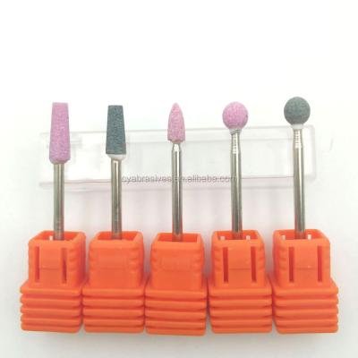 China Nail Art Tools Pumice Stone Nail Drill Bits Corundum Drill Bit For Nail Cuticle for sale