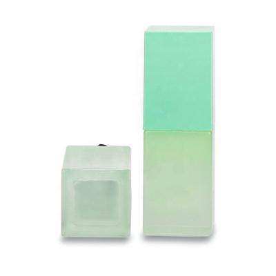 China Competitive products Matte Green Rectangle Body Lotion Squeeze bottle for base for sale