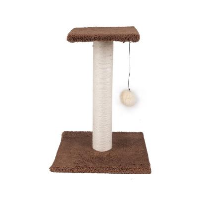 China Stocked Best Selling Jumping Toy Easy Assemble Cat Climbing Tree Cat Grinding Claw with Cat Scratching Post Cactus Ball for sale