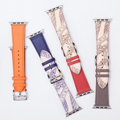 China Fashion .sport .luxury.charm support customization applicable for Apple watch real cowhide handmade cowhide watch band for sale