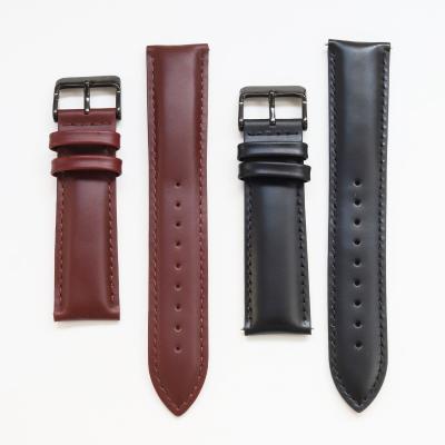 China Fashion factory new top layer wholesale cowhide luxury single leather strap 20mm22mm24mm for sale