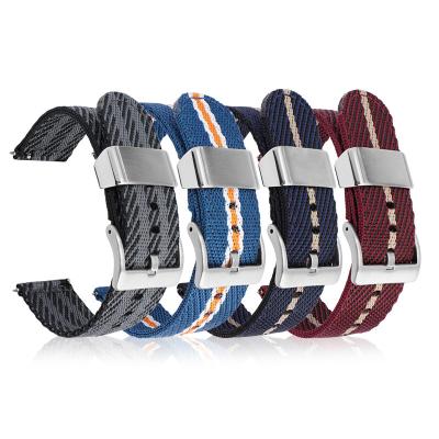 China Fashion .sport .luxury.charm for Huawei GT2/GT3 Watch Pro Nylon Braided Striped Watch Band Strap Hot Selling 20/22mm for sale