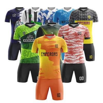 China Breathable Printing Soccer Uniform Mens Soccer Wear Soccer Uniform Jersey for sale