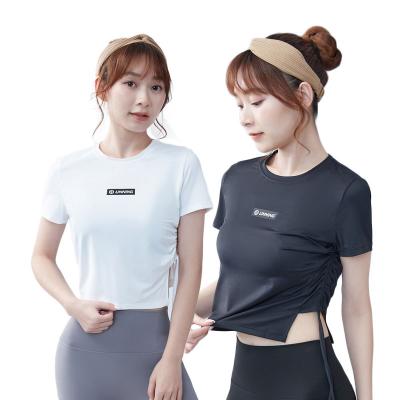 China Wholesale Women Workout Ladies Sportswear Lightweight Gym Breathable Yoga T Shirts Sports Use Women Yoga T Shirts For Fitness for sale