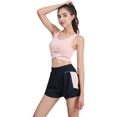 China New Design Breathable Side Pocket Quick-drying High Waist Fitness Gym Shorts Women Yoga Shorts for sale