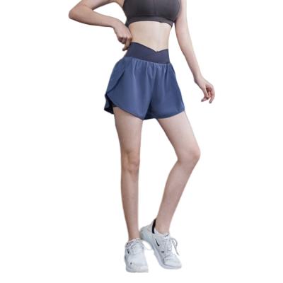 China Breathable Summer Fitness Yoga Loose Quick Dry Pants Running High Waist Women Gym Training Plus Size Sports Shorts for sale