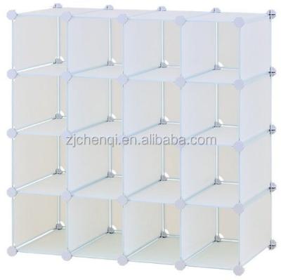 China Multi Sustainable Use DIY Plastic 12 Cube Shoe Rack , Shoes Cabinet Without Door for sale