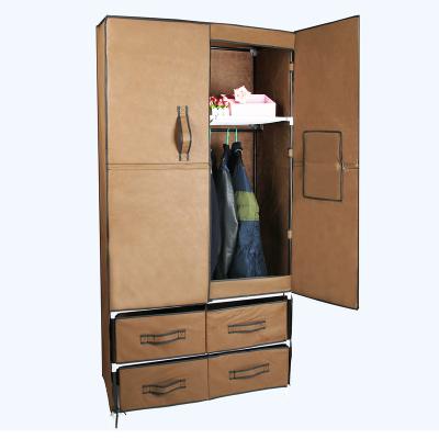 China Collapsible Universal Easy Consolidated Plastic Wardrobes For Clothes Storage for sale