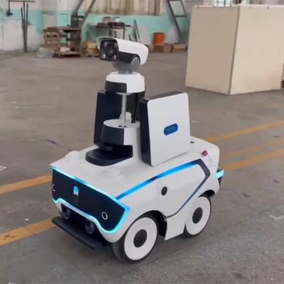 China FW-01 Patrol Car Aluminum Four-Wheel Mental Robotic Heavy Duty Mobile Robot Chassis 5km/h Smart Arm Wide Platform for sale