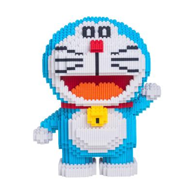 China Genuine Authorized Net New Cartoon Toy The Tremolo Red Doraemon With The Same Toy Tiny Particles Adult Educational Building Blocks for sale