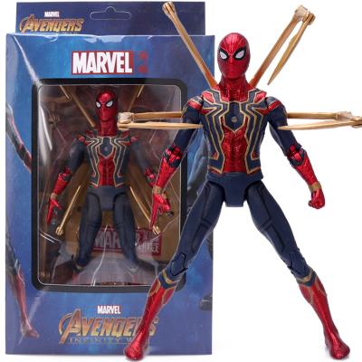 China Hand-Managed Shipping MODEL Toy Model Orders Movable TOY Marvel Hero Steel Spider-Man 7 Inch Doll for sale