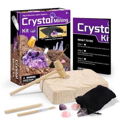 China New Youth Girl Frontier Educational Creative Toy Creative Gem Ore Crystal Geological Treasure Excavation Archaeological Set (7-14 Years Old) for sale