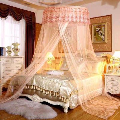 China Double Folded Style Net Household Princess Princess Dome Ceiling Celebrity Mute Double Mosquito Net for sale