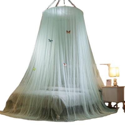 China LLIN Design Round Net Romantic Palace Conical Blow Roof Mosquito Net For King Bed With Metal Ring for sale