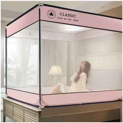 China Square Folded Top Self-Extracting Mosquito Net No Need To Install Mosquito Net With Mongolian Bag Zipper Made In Vietnam for sale