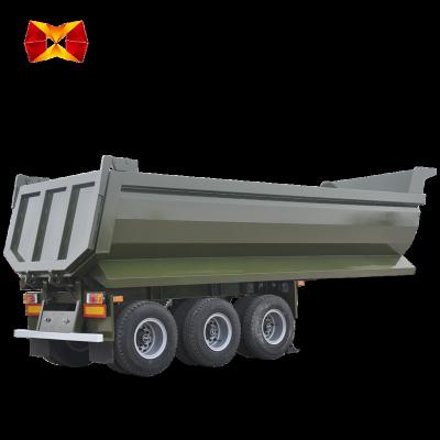 China Truck Trailer MaoWo 3 Axles Dump Trailer Heavy Duty hydraulic U-shape dump Semi trailer for sale for sale