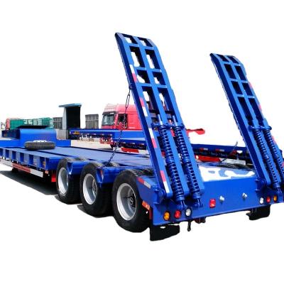 China Truck Trailer 60 Ton Steel Livestock Lowboy Cargo Trailer Dealers Equipment Trailers For Sale for sale