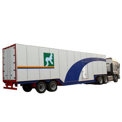 China Truck Trailer Customized High Quality Enclosed Cargo Box Semi Trailer With 3 Axles for sale