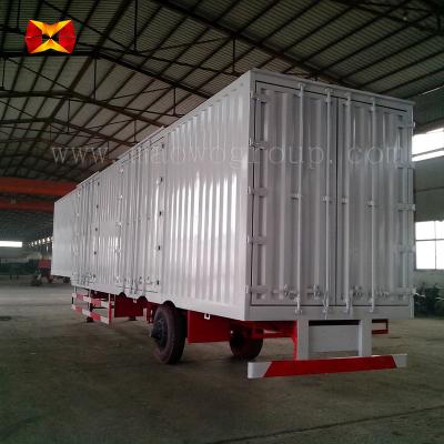 China High Quality Dry Truck Trailer MaoWo 3 Axles 53ft Van Trailer Cargo Box Semi Trailer For Sale for sale