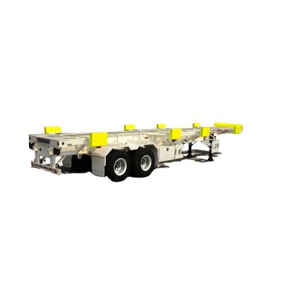 China 2 axle 40ft trailer truck cartrucks new flatbed container semi trailers skeleton transport truck for sale for sale