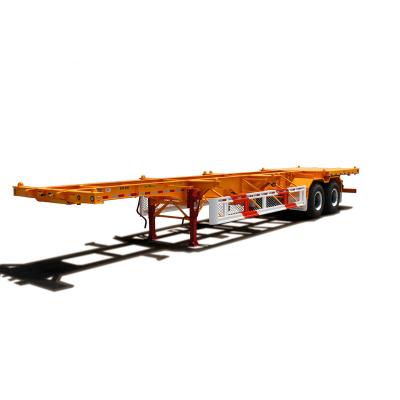 China High Quality Skeleton Truck Trailer Used For Container Transport Flat Bed Chassis To Do Skeleton Frame Semi Trailer for sale