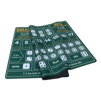 China Durable Waterproof Non Slip Neoprene Natural Rubber Round Custom Printing Two Sides Printing Game Poker Mat 180*90 for sale