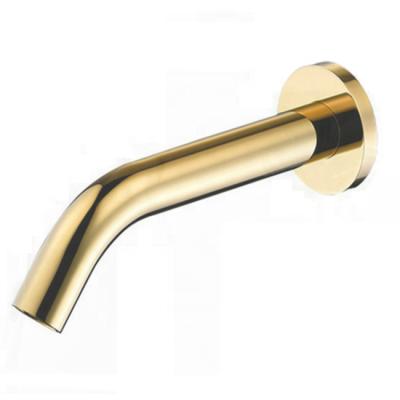 China Golden Durable Smart Craftsman Bathroom Basin Faucet Brass Bibcock Infrared Faucet Customized Color Golden Durable Smart for sale