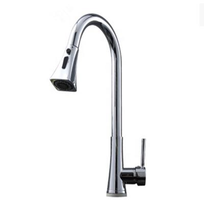 China Metered Faucets Metered Taps Pull Out 304 Stainless Steel Kitchen Sink Water Gold Color Touch Sensor Black Brushed Sink Faucet Mixer for sale