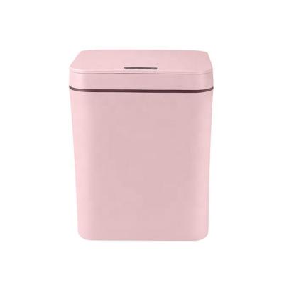 China Automatic Disposable Garbage Recycling Trash Bin Smart Sensor Waste Bin White Card No Touch Health Home Outdoor Indoor Rooms for sale