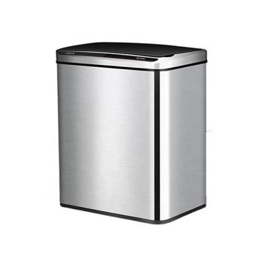 China Household 50L Smart Kitchen Furniture Touchless Sensor Disposable Automatic Waste Bins Large Metal Stainless Steel Disposable Trash Bins Mulleimer for sale