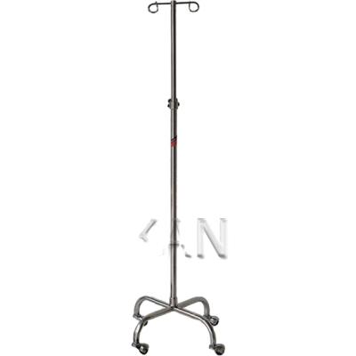 China Modern Hospital Stainless Steel Transfusion Pump Rack Height IV Pole Adjustable Infusion Rod for sale