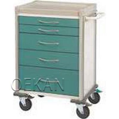 China Modern Hospital ABS Emergency Nursing Cart Medical Clinic Treatment Instrument Trolley for sale