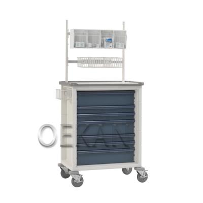 China Modern Anesthesia Infusion Medical Emergency Trolley Instrument Hospital Treatment Mobile Trolley for sale