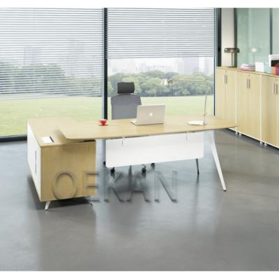 China Customized Simple Size Style Computer Desk Modern Office Table Wooden Hospital Desk With Cabinet for sale