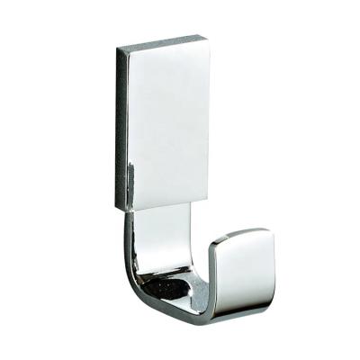 China Japan style bathroom uses a wall mounted flat type chrome plated copper coat tube hook very simple for sale