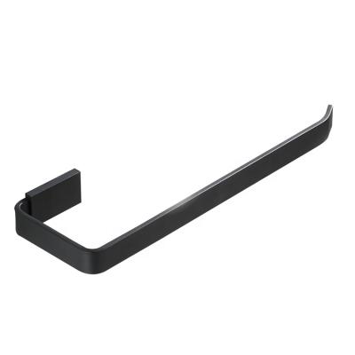 China Very simple flat type wall mounted black copper short tube bathroom towel rack B5011 for sale