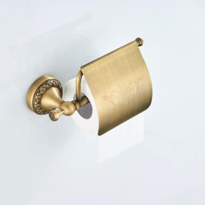 China Retro Style Antique Brass Toilet Paper Holder Adhesive Toilet Paper Holder for sale