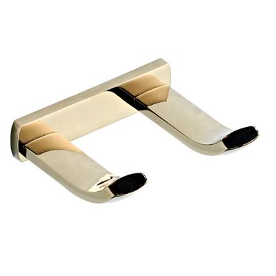 China Wall Mounted Type Long Flat Style Gold Plated Single All Copper Bathroom Wall Mounted Hair Dryer Bracket G8524 for sale