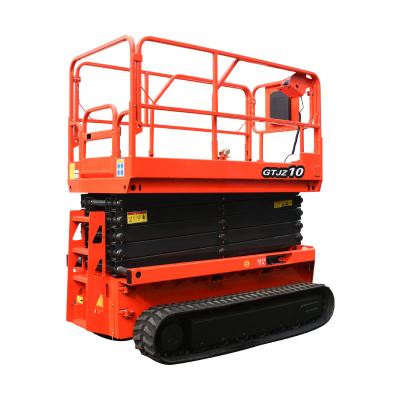 Cina Qiyun CE Crawler Scissor Lift Self-Propelled Hydraulic Lifting Rough Terrain Scissor Lift Aerial Work Platform for sale in vendita