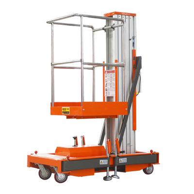 Κίνα China QiyuCE ISO 8m Hydraulic High Strength Material Aerial Working Platform Single Mast Aluminum Alloy Lift for Sale προς πώληση