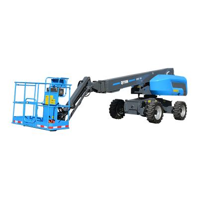 China Qiyun Factory Supplier Diesel Towable Telescopic Boom Lift One Man Lift Aerial Working Platform for sale