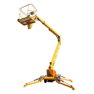 China Qiyun CE ISO approved trailer-mounted boom lift 8-20m truck towable boom lift rotation basket for high altitude work for sale