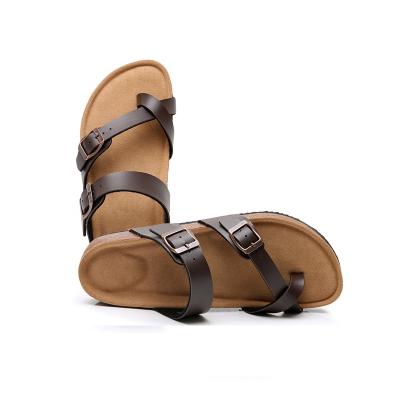 China Usb Mens Summer Beach Sandal Fashion Slide Strap Sandal Men's Single PU Sandals Slippers for sale