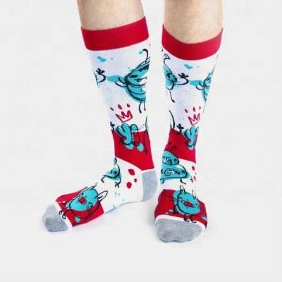 China Antibacterial Men's Style Fashionable Colorful Design Soft Cotton Socks for sale