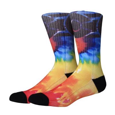 China Wholesale Custom Fashion Sublimation Printing Colorful Socks Antibacterial for sale