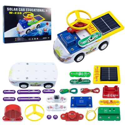 China Educational Toys DIY Electronic Science Toy Battery Solar Power Car Building Block Set 238 Circuits for Kids Age8+ for sale