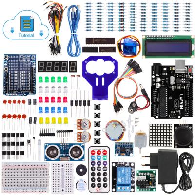 China DIY Starter Kit LAFVIN Power Supply Learning Kit With Servo Motor SG90 ULN2003 Stepper Motor With Course for sale